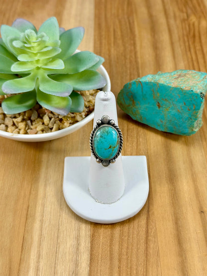 Kingman Turquoise Single Stone Ring