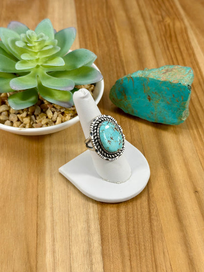 #8 Turquoise Single Stone Ring