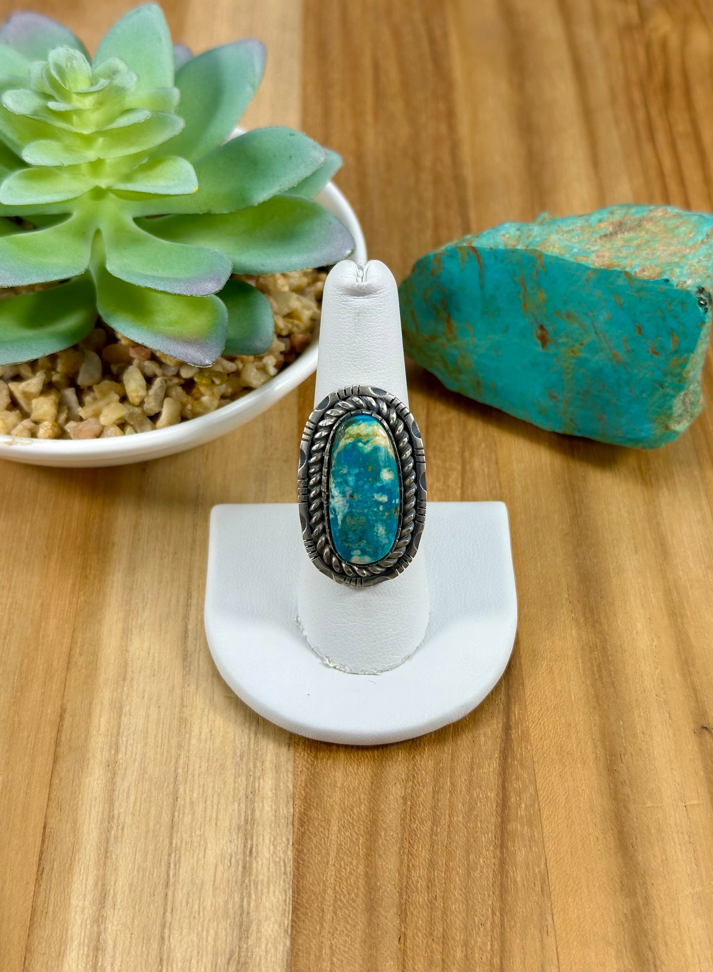 Kingman Turquoise Single Stone Ring