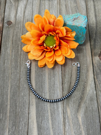 4MM Rondelle Sterling Pearl Bracelet