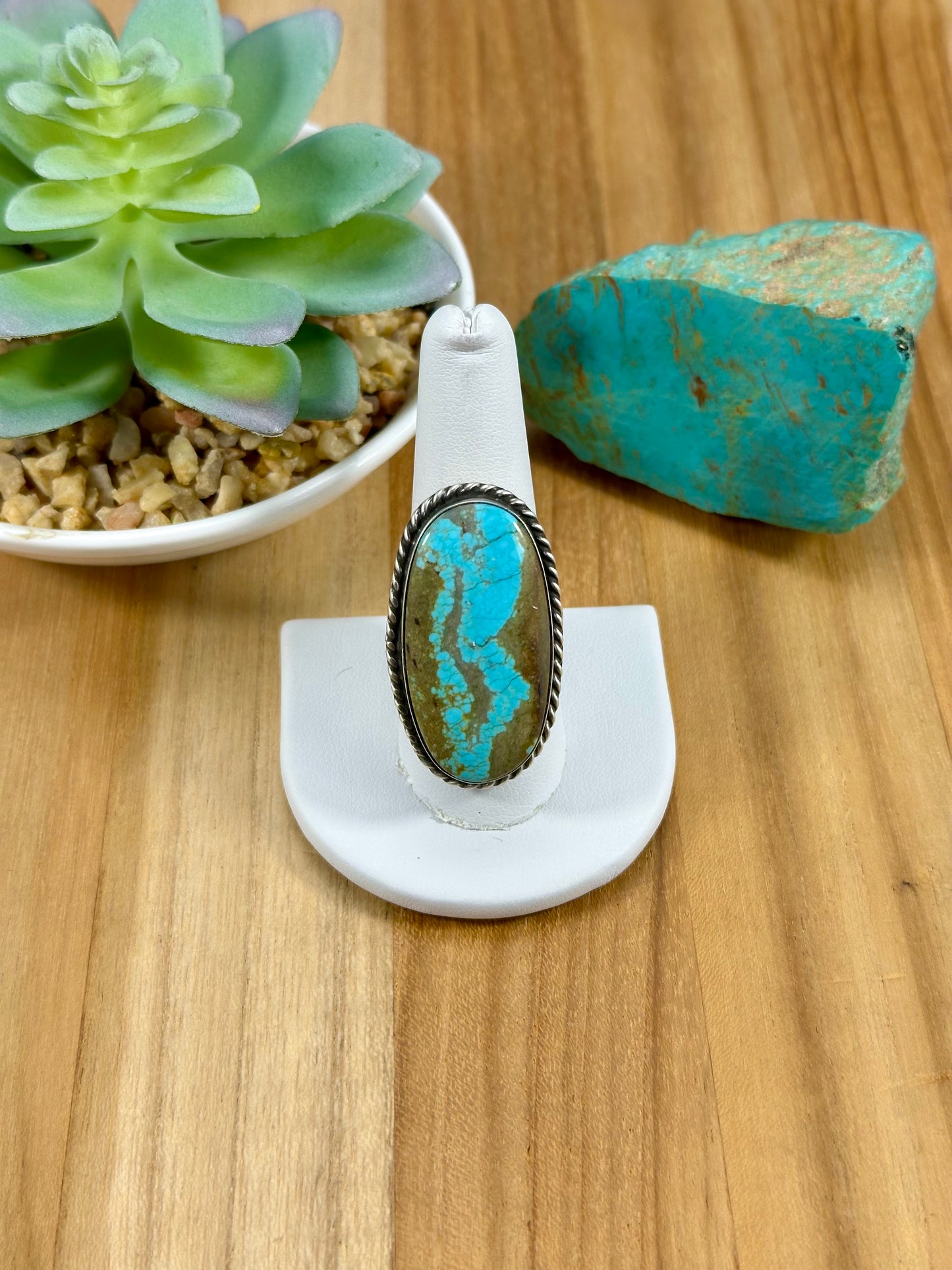 #8 Turquoise Oval Sterling Ring