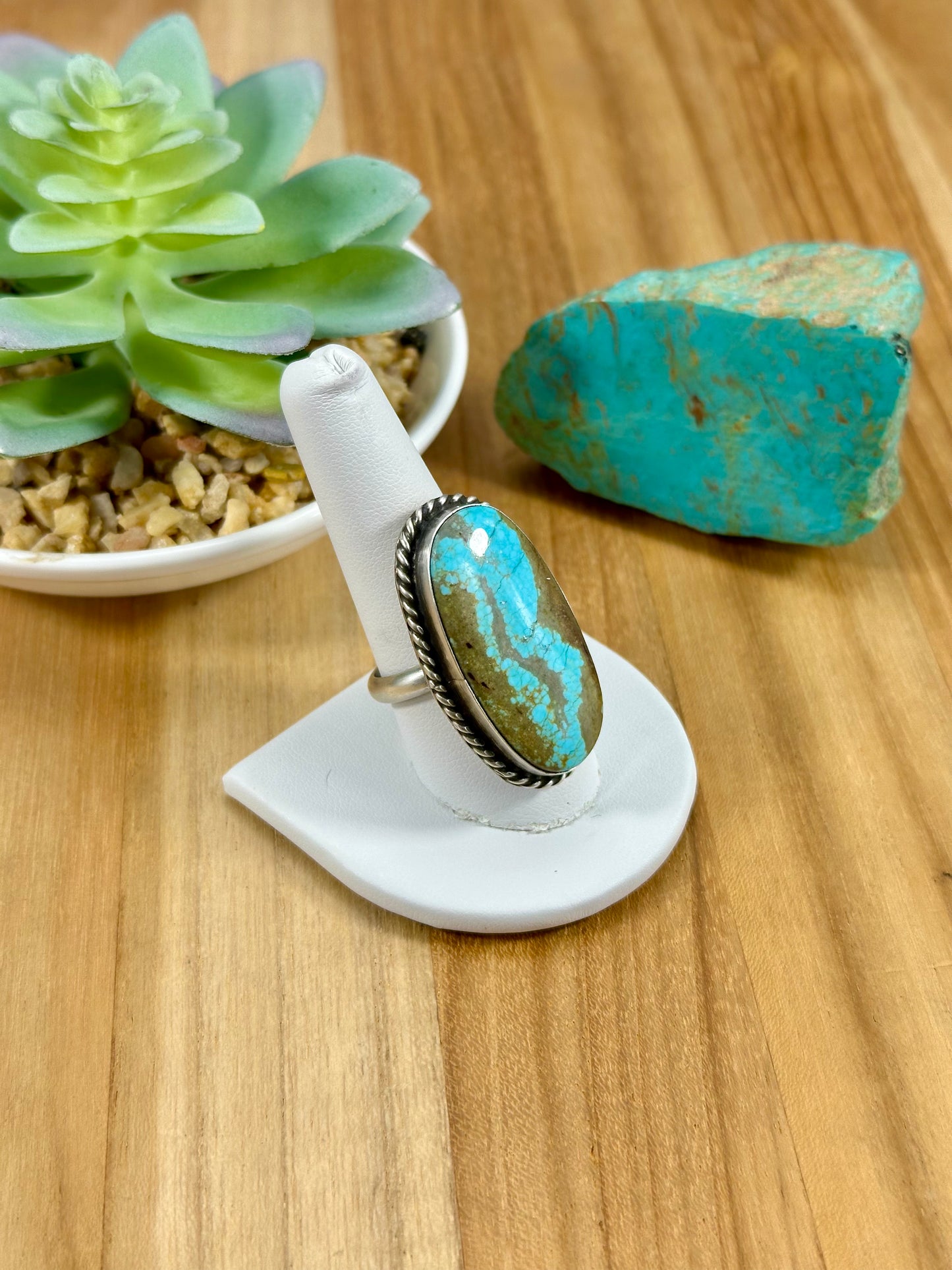 #8 Turquoise Oval Sterling Ring
