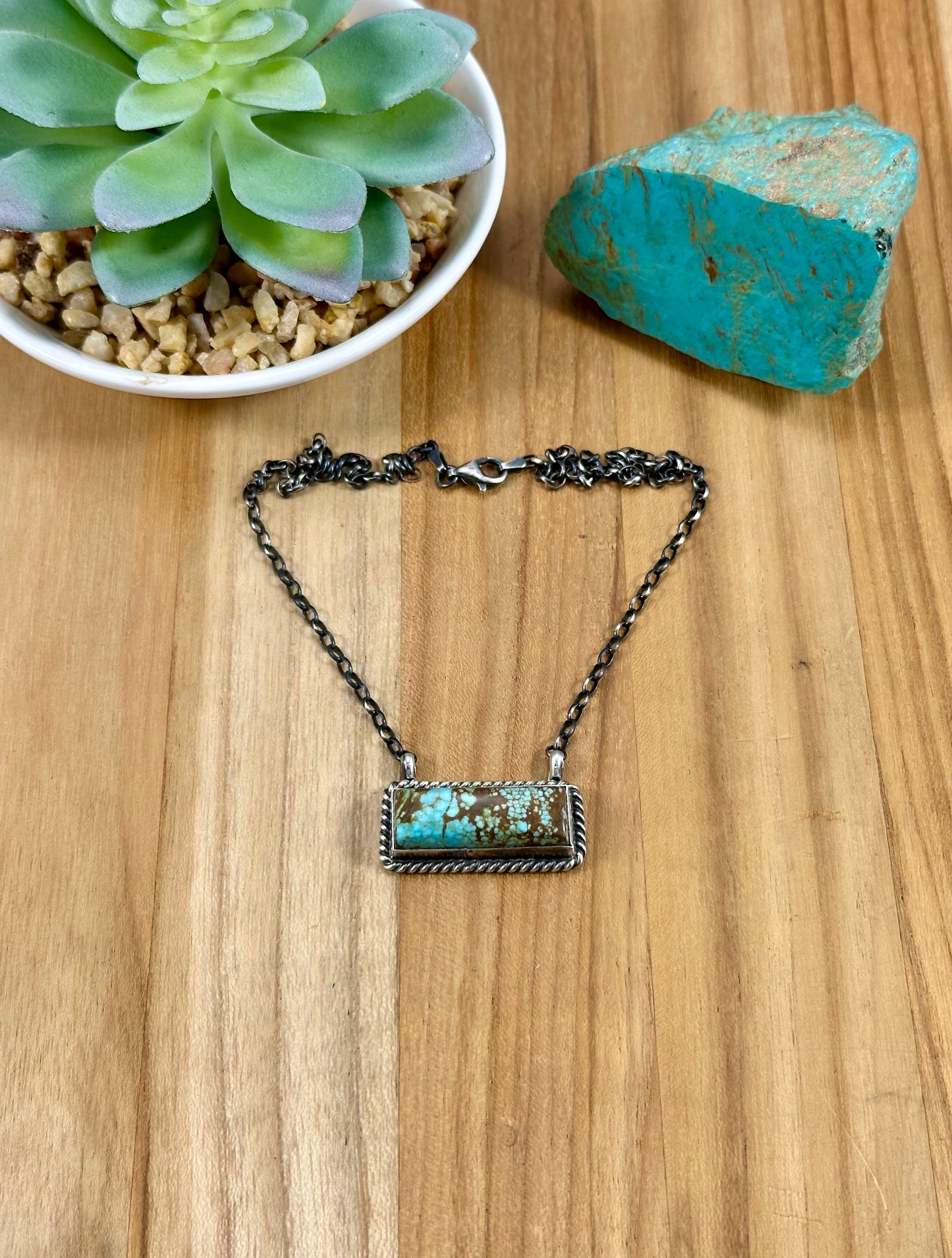 #8 Turquoise Bar Necklace