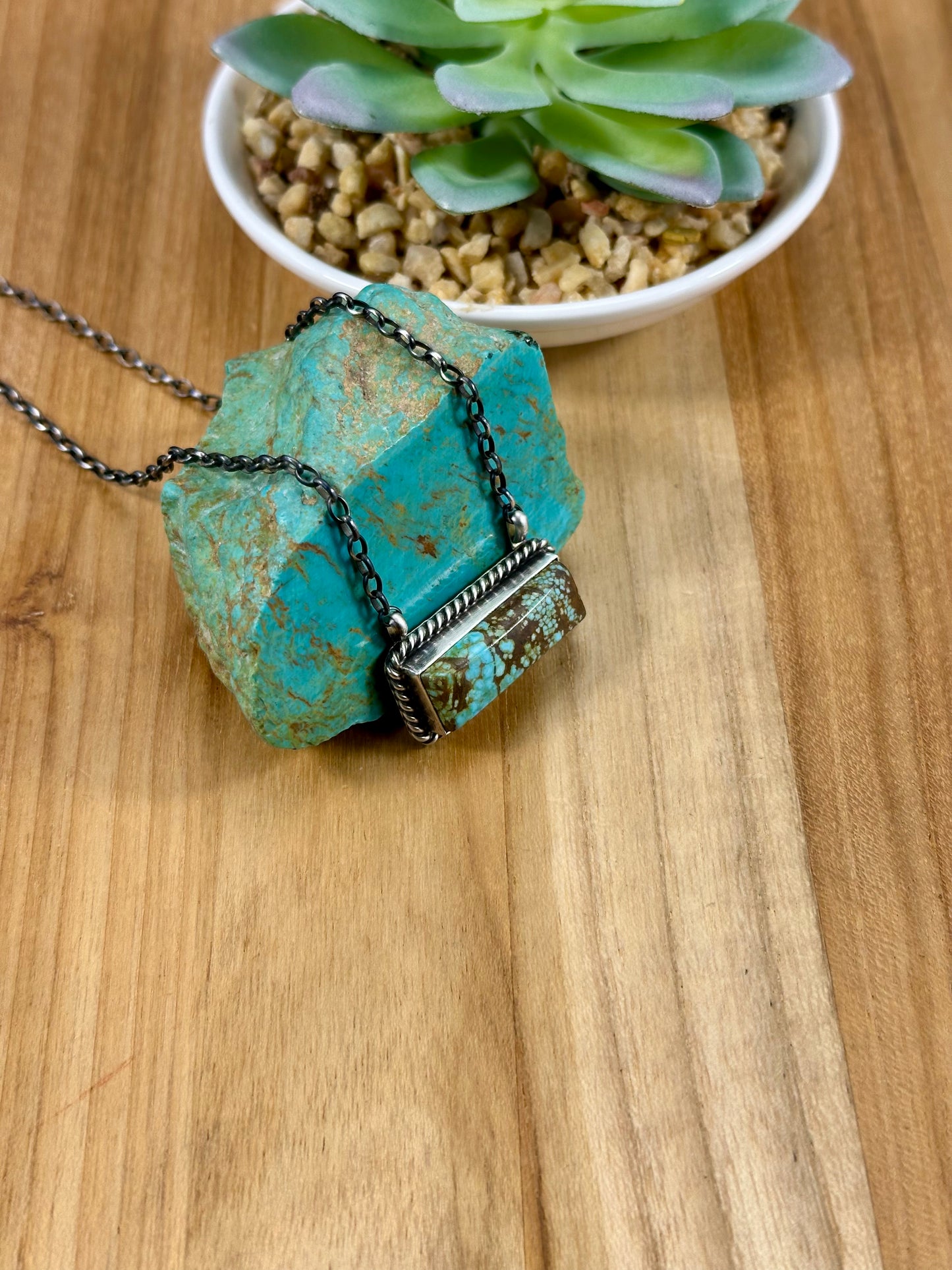 #8 Turquoise Bar Necklace
