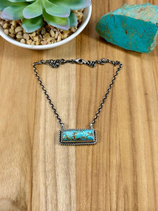 #8 Turquoise Bar Necklace