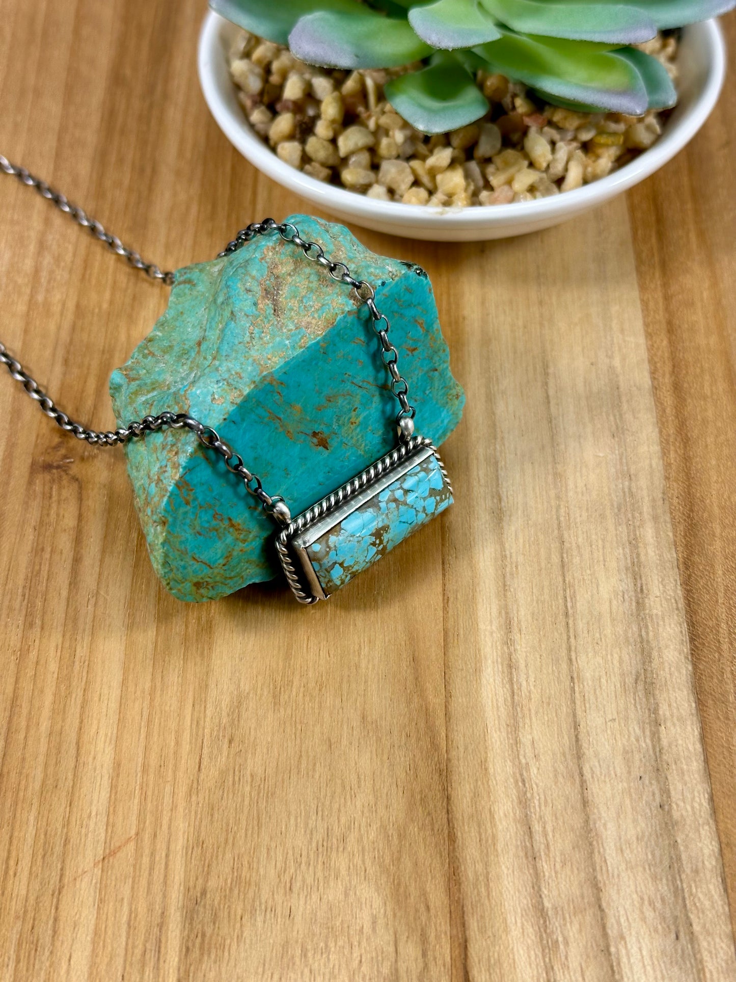 #8 Turquoise Bar Necklace