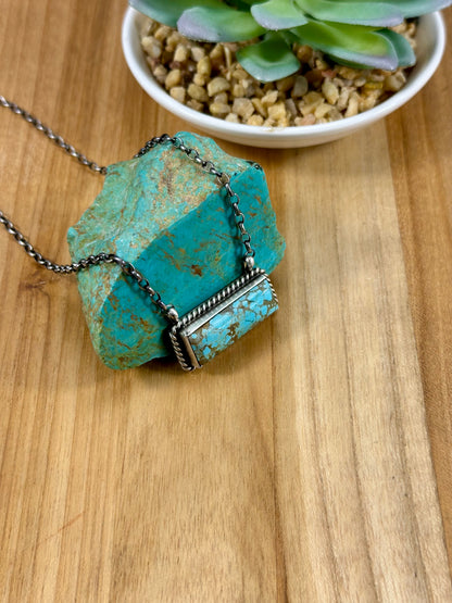 #8 Turquoise Bar Necklace