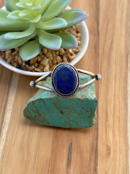 Lapis Single Stone Cuff