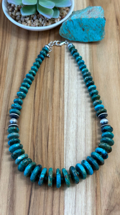 Kingman Turquoise Chip Necklace