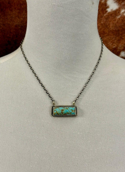 #8 Turquoise Bar Necklace