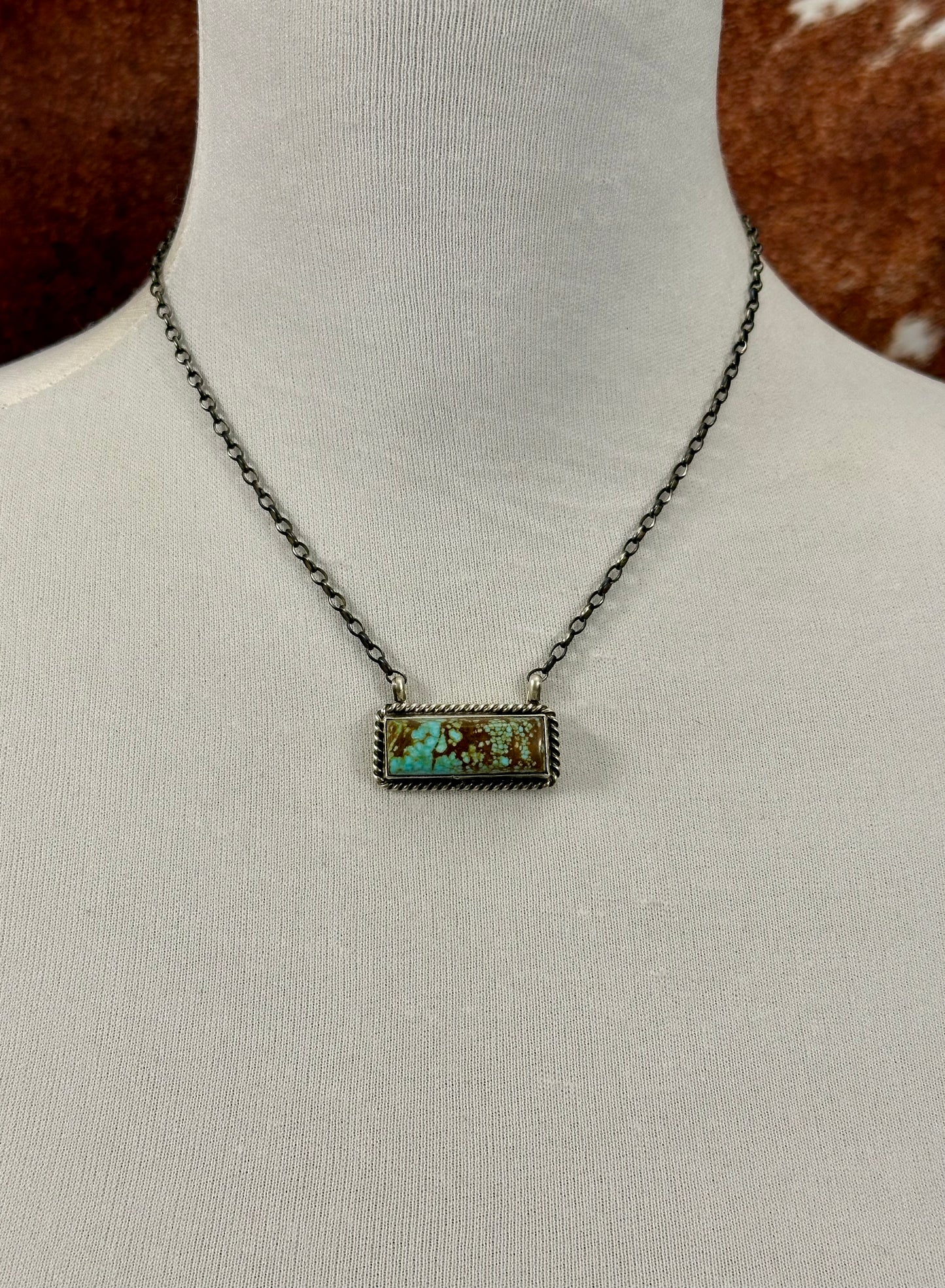 #8 Turquoise Bar Necklace
