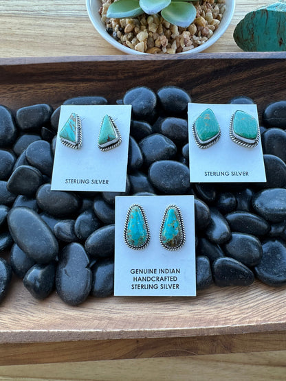 Kingman Turquoise Stud Earrings