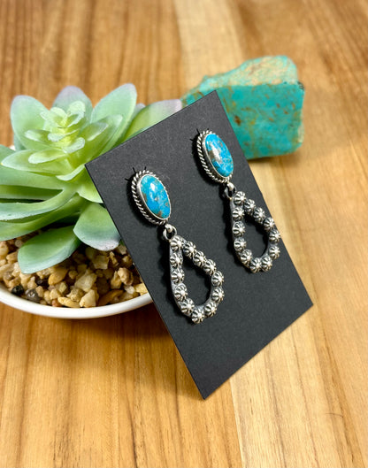 Kingman Turquoise Dangle Earrings