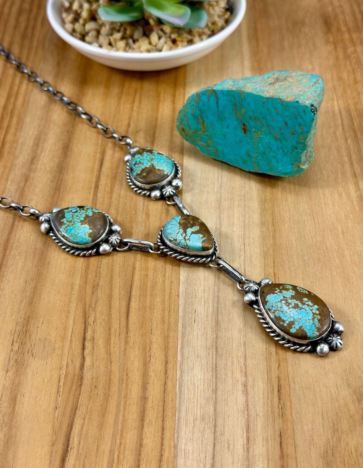 #8 Turquoise Sterling Mini Lariat