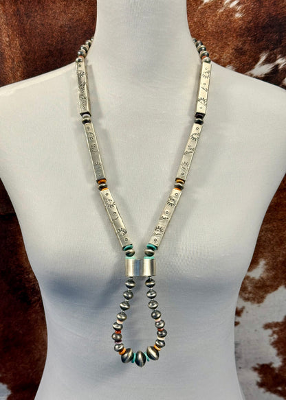 Multi Color Sterling Jacla Necklace Set
