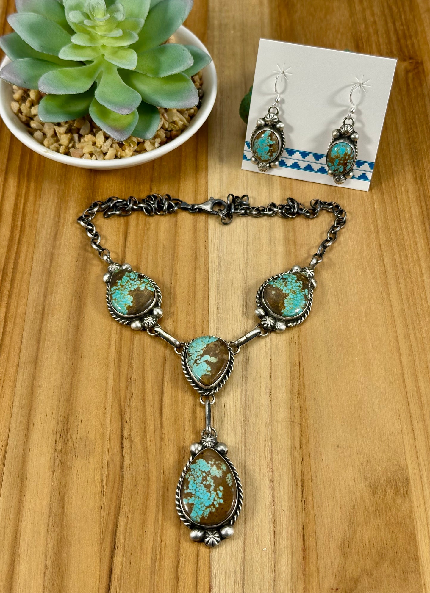 #8 Turquoise Sterling Mini Lariat