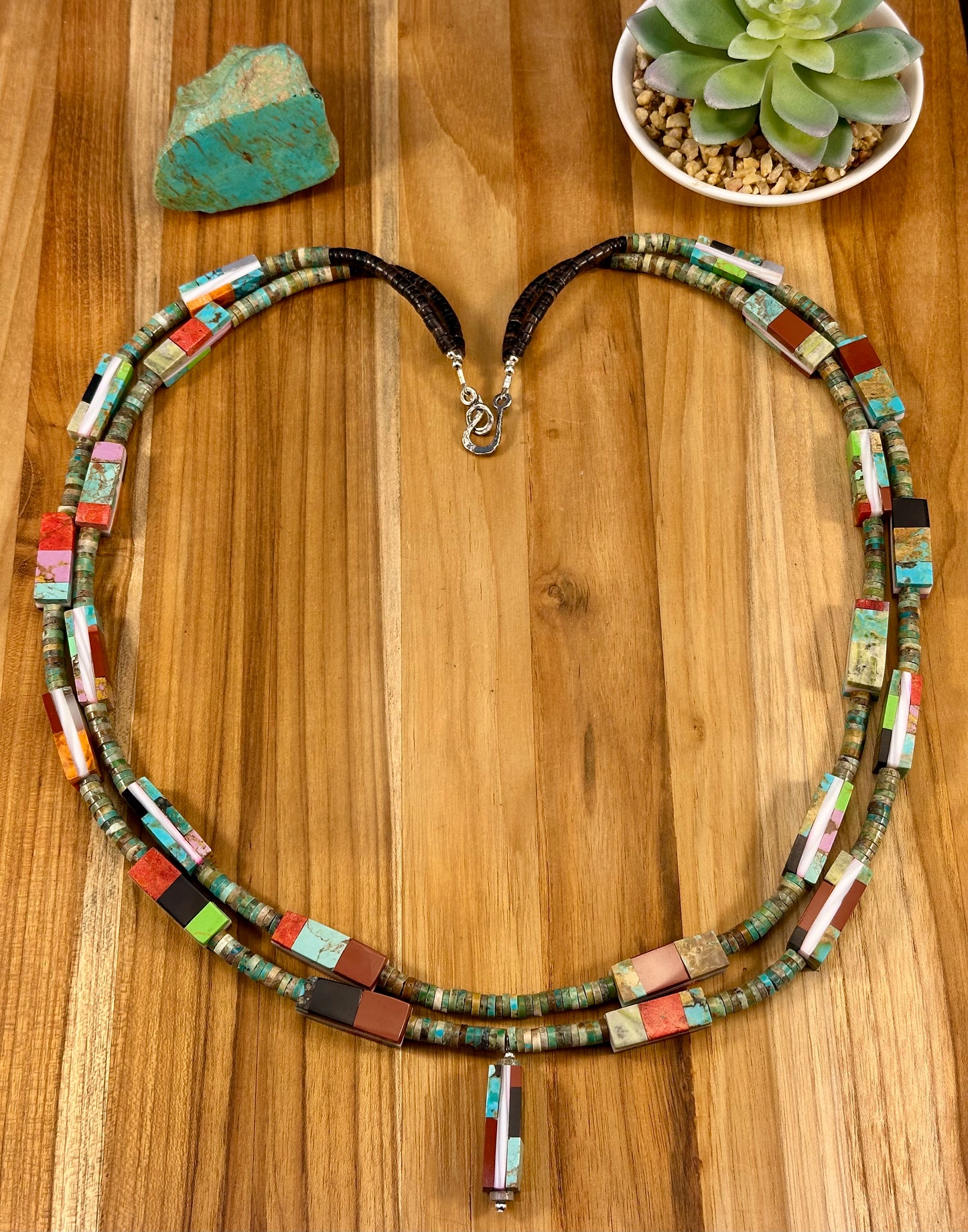 Multi Color Inlay Necklace