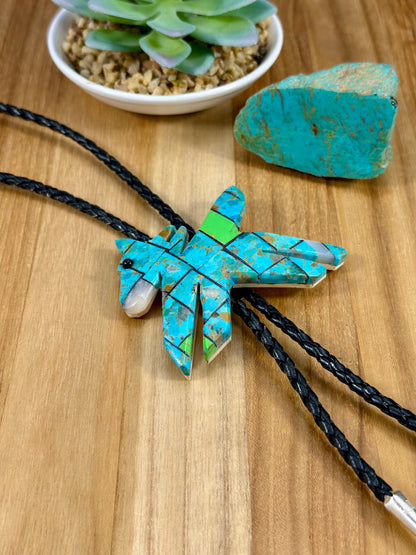 Turquoise Inlay Horse Bolo