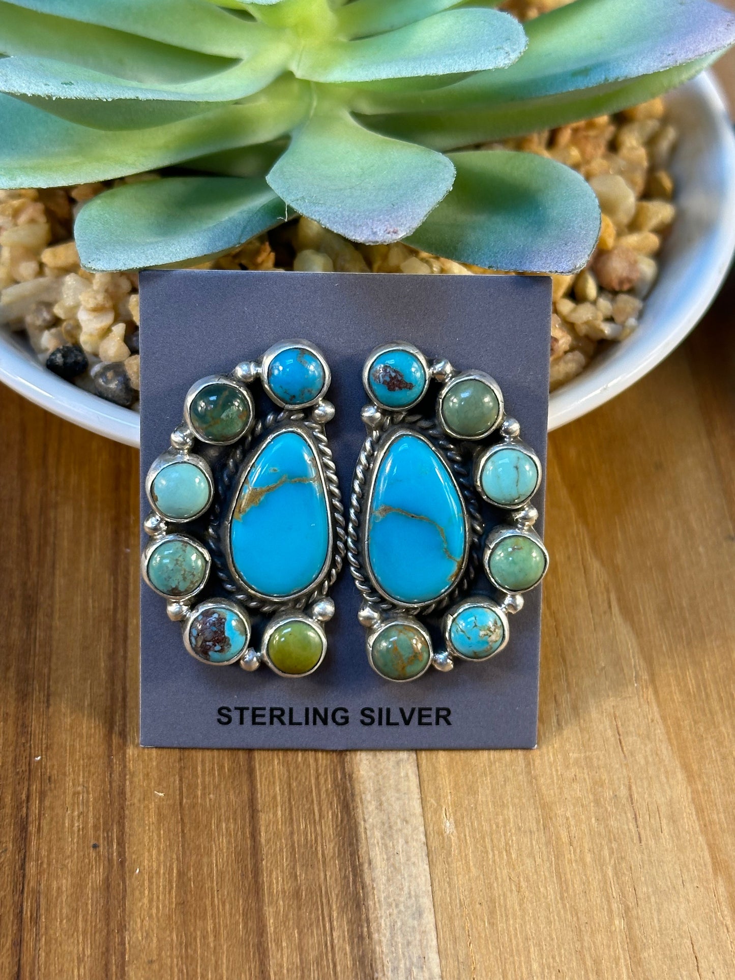 Kingman Enclosed Teardrop Earrings