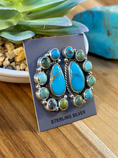 Kingman Enclosed Teardrop Earrings
