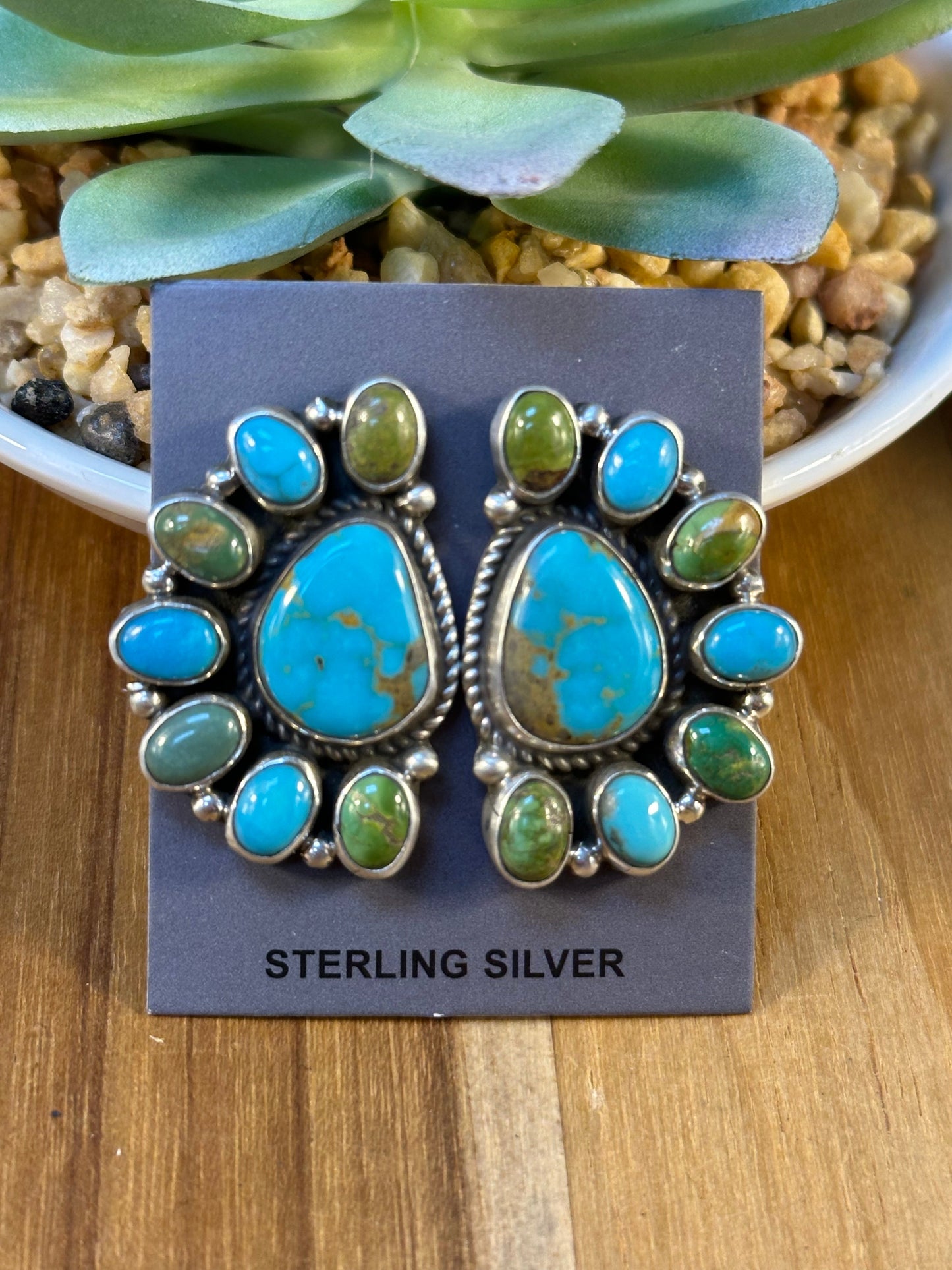 Kingman Enclosed Teardrop Earrings