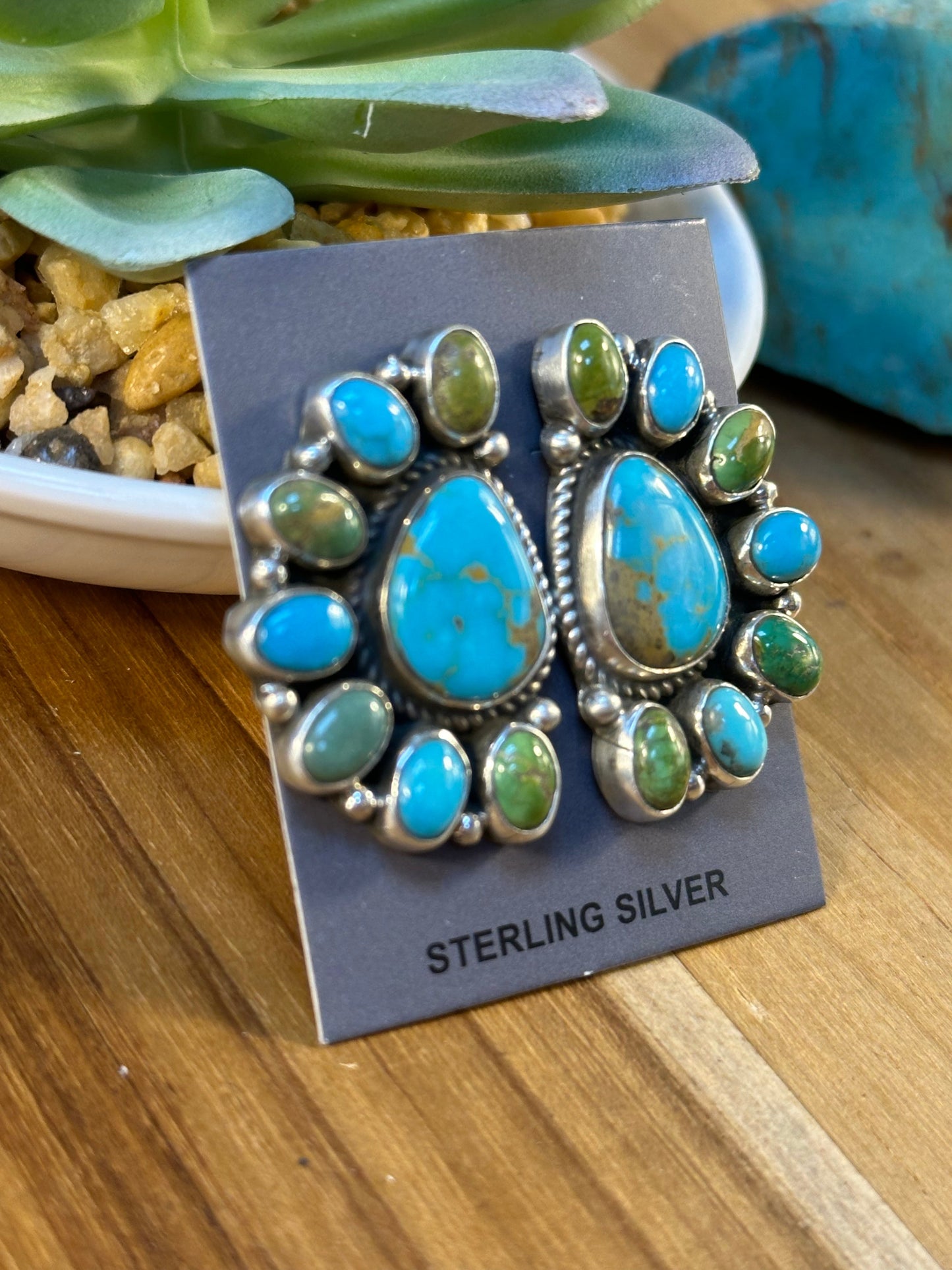 Kingman Enclosed Teardrop Earrings