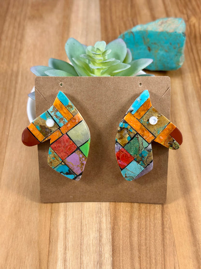 Inlay Horse Earrings