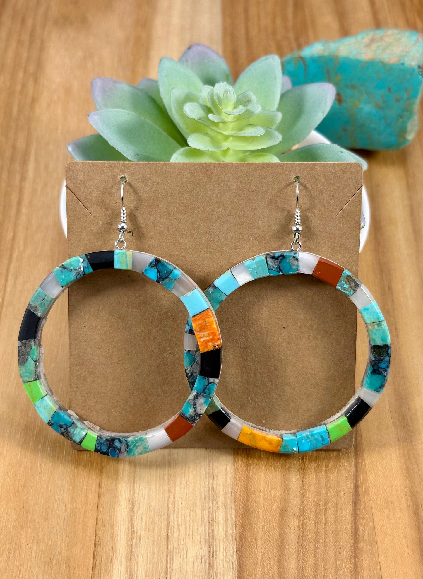 Circle Inlay Earrings