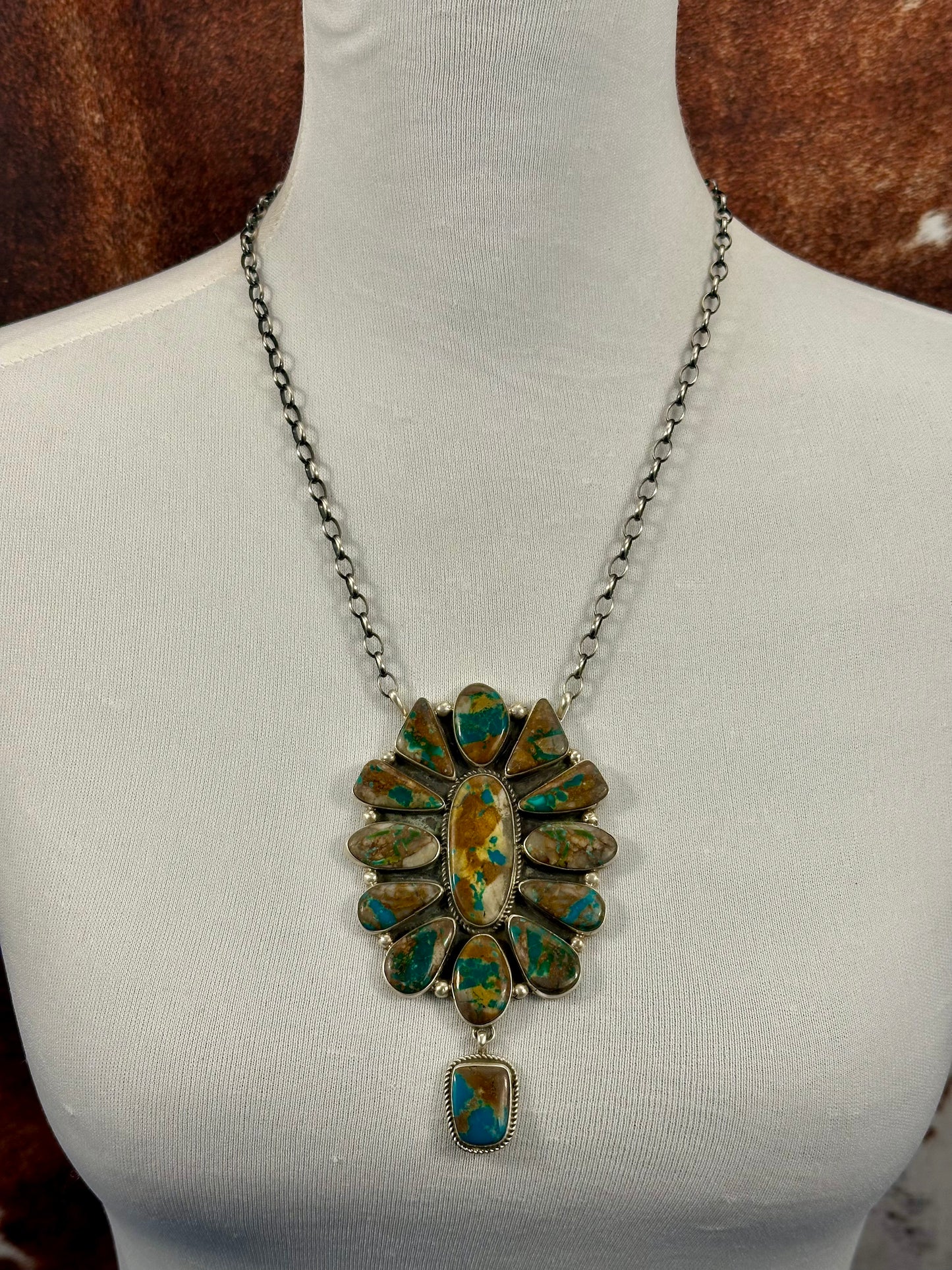 Royston Ribbon Sterling Cluster Necklace
