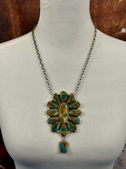 Royston Ribbon Sterling Cluster Necklace