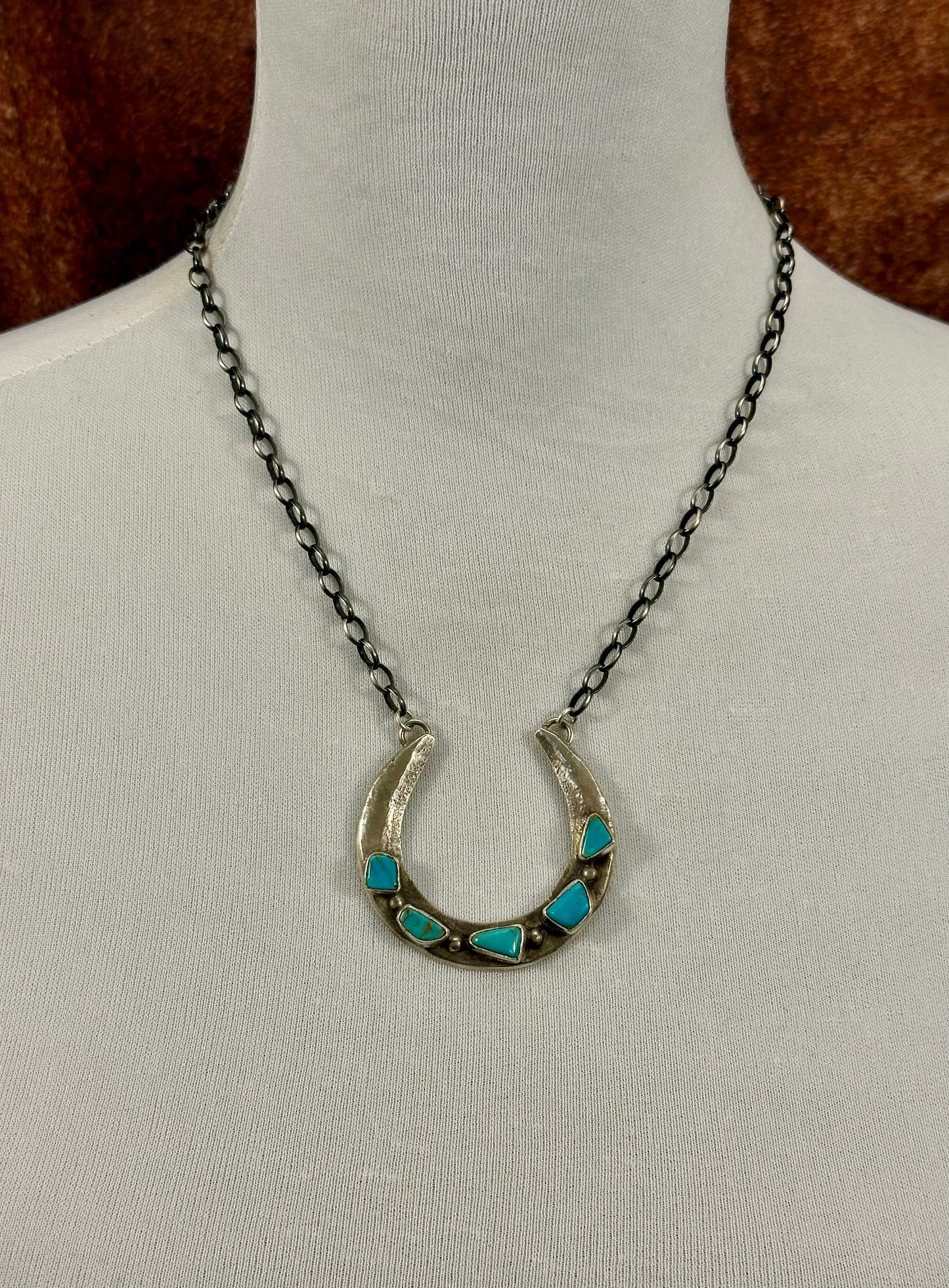 Kingman Turquoise Naja Sterling Necklace