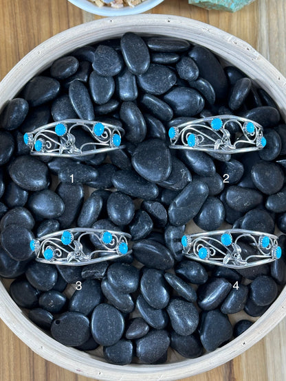 Kingman Flower Stone Cuffs