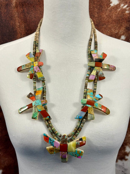 Inlay Dragonfly Necklace