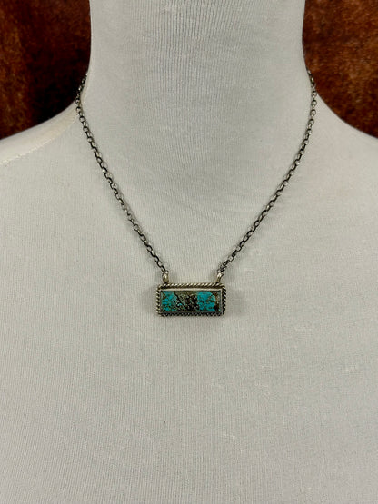 #8 Turquoise Bar Necklace