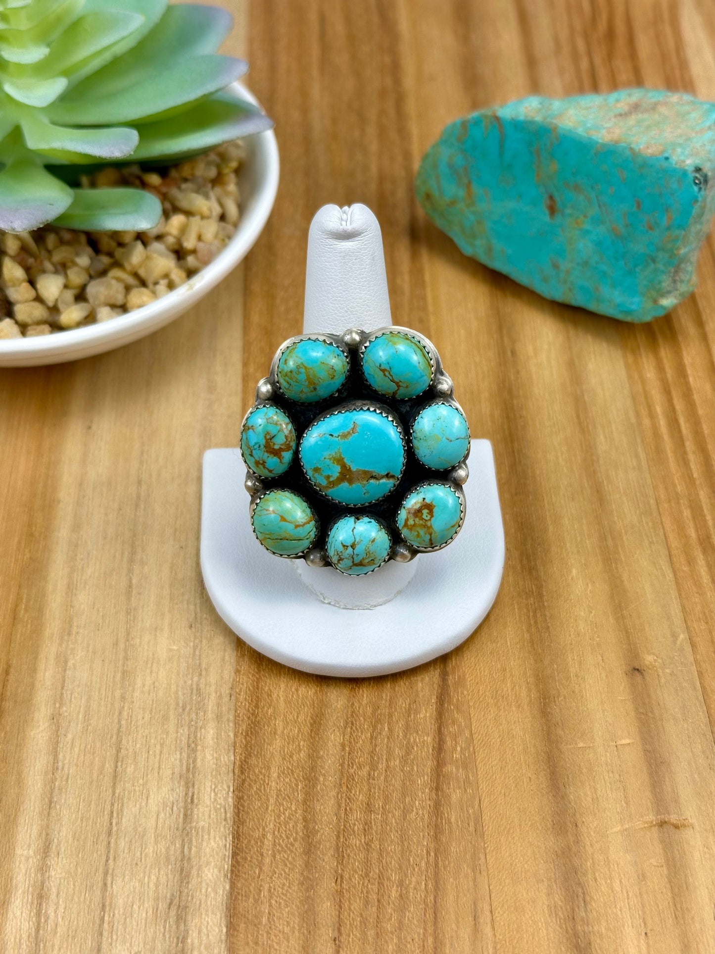 Kingman Turquoise Floral Cluster