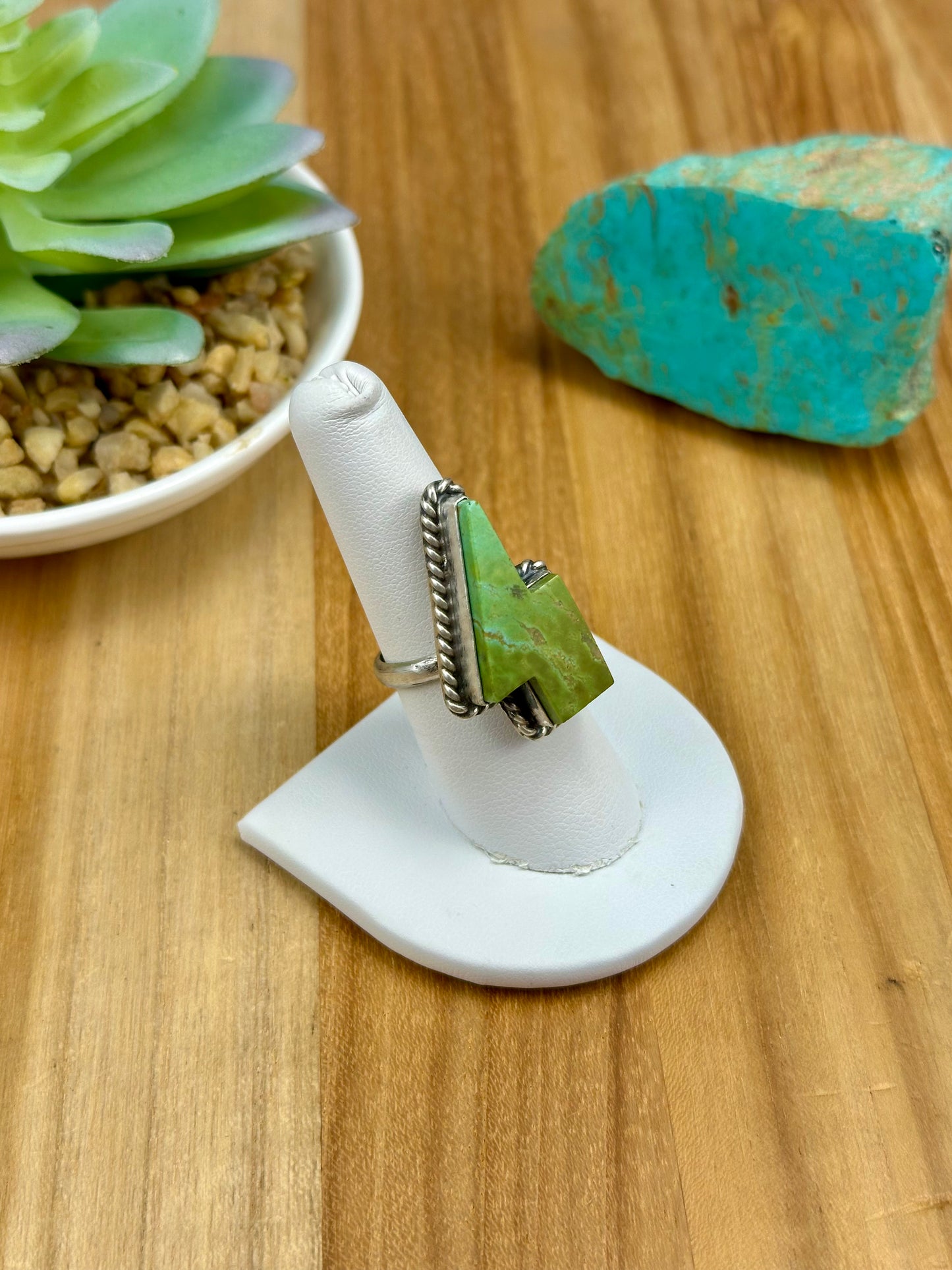 Kingman Turquoise Lighting Bolt Ring