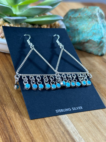 Kingman Triangle Dangle Earrings