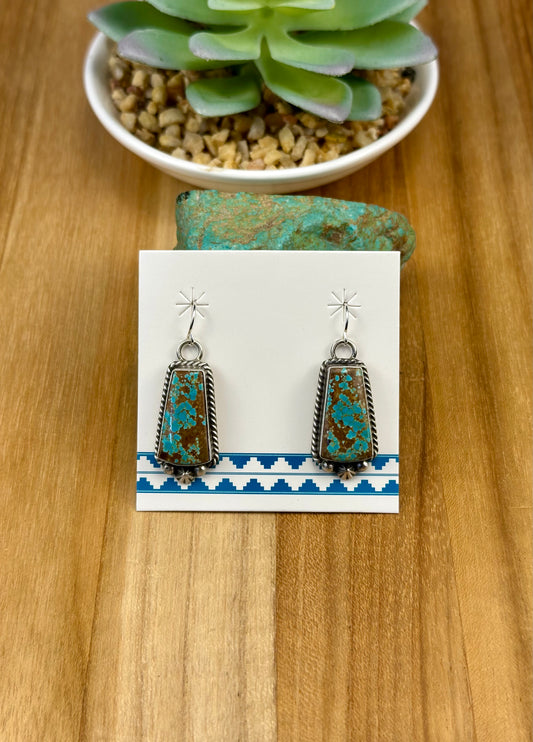 #8 Turquoise Sterling Dangle Earring