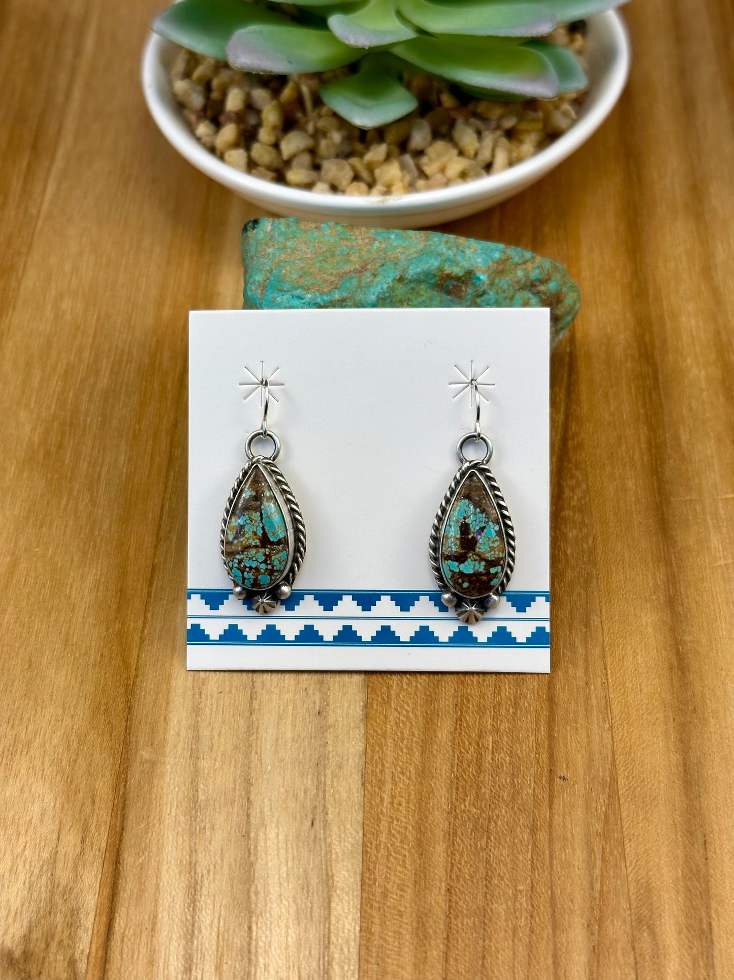 #8 Turquoise Sterling Dangle Earring
