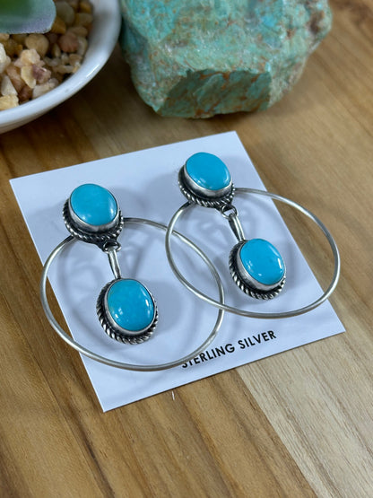 Kingman Dangle Hoop Earrings
