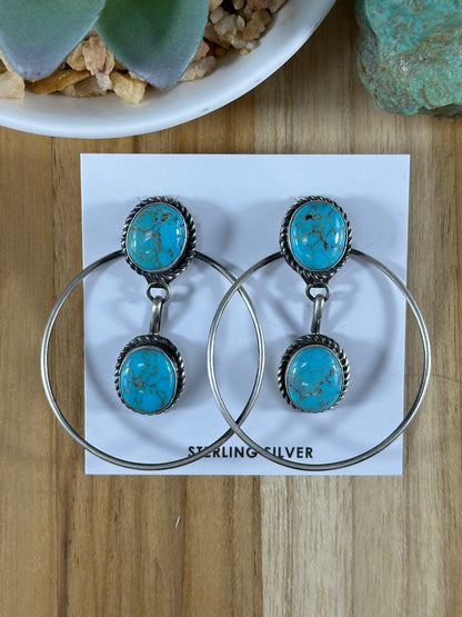 Kingman Dangle Hoop Earrings