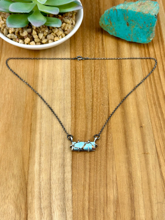 Cotton Candy Sterling Waterproof Bar Necklace