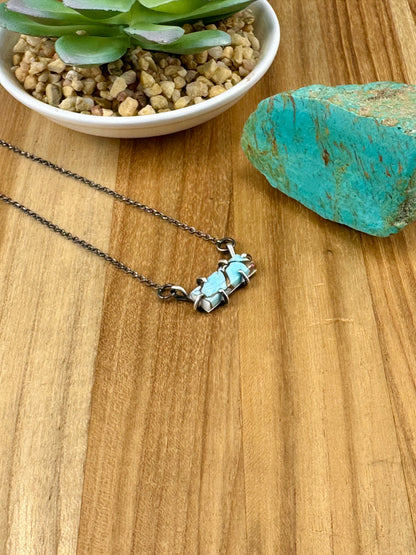 Cotton Candy Sterling Waterproof Bar Necklace