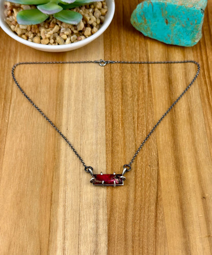 Dahlia Rose Sterling Waterproof Bar Necklace
