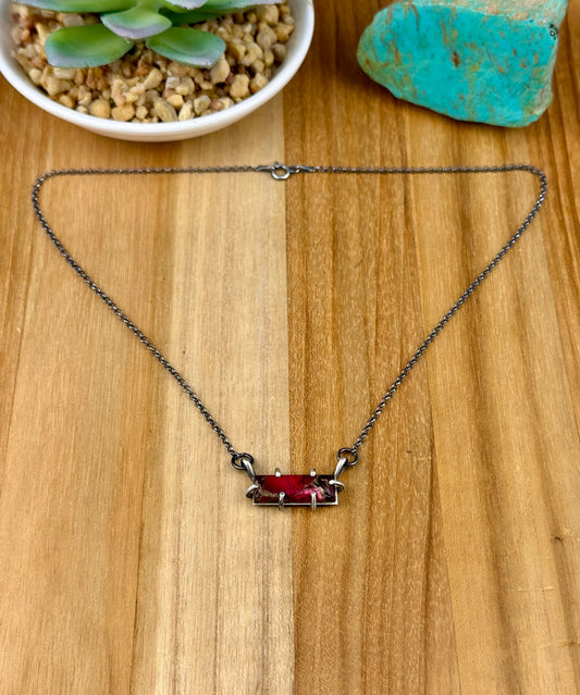 Dahlia Rose Sterling Waterproof Bar Necklace
