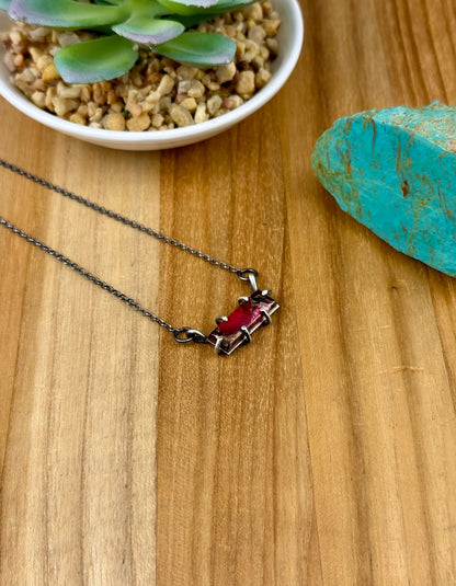Dahlia Rose Sterling Waterproof Bar Necklace
