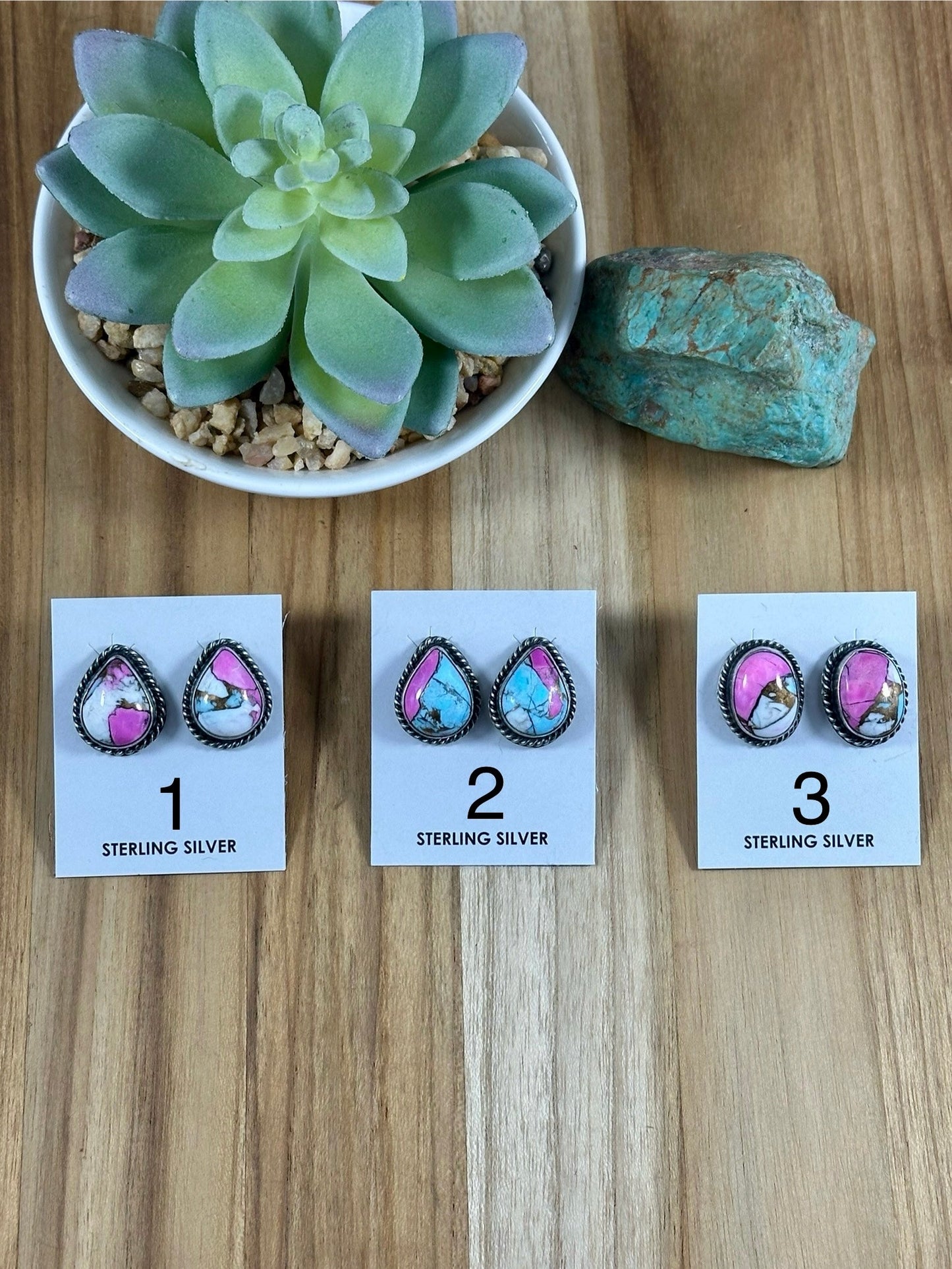 Cotton Candy Studs