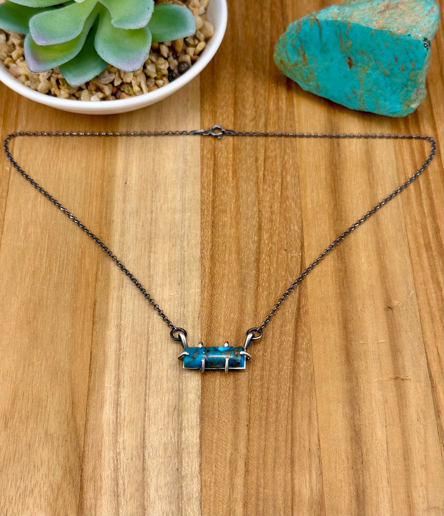 Dahlia Sterling Waterproof Bar Necklace