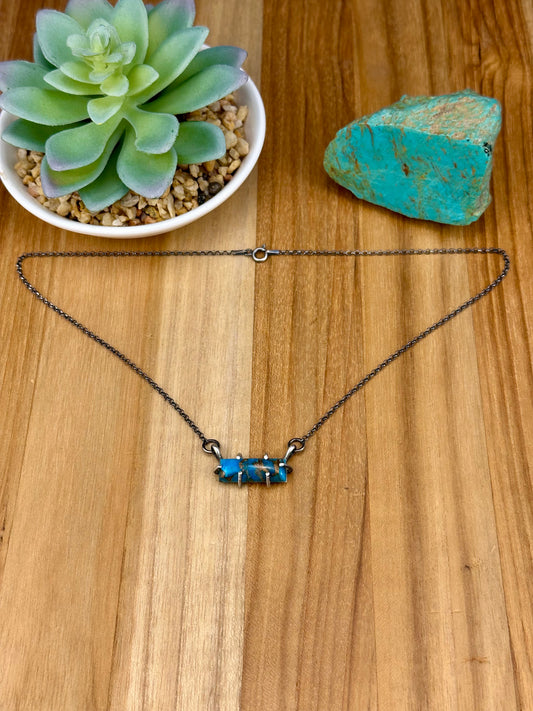Dahlia Sterling Waterproof Bar Necklace