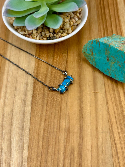 Dahlia Sterling Waterproof Bar Necklace